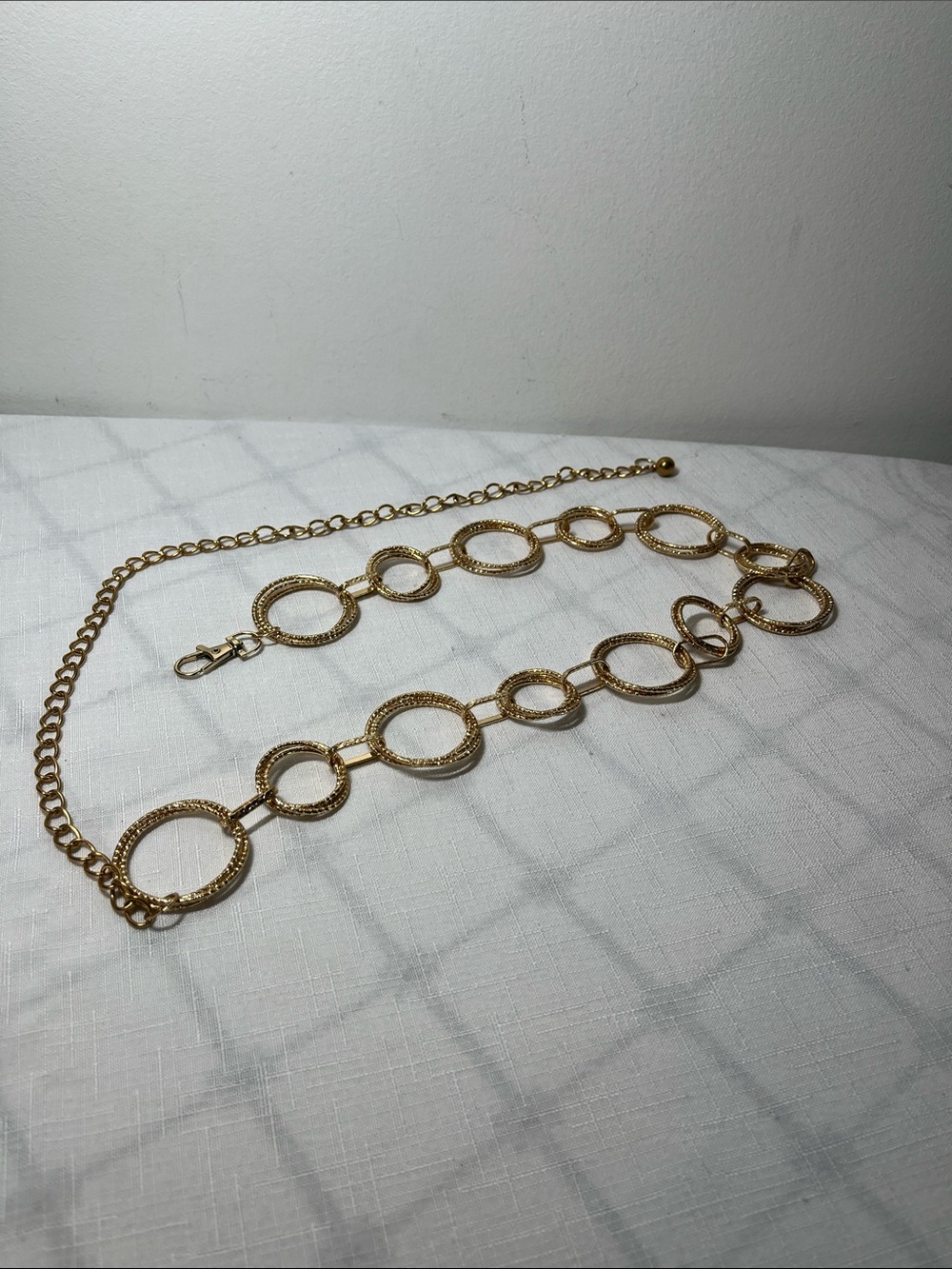 Gold Link Circle Statement Belt
45”